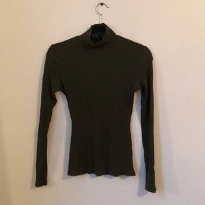 Green Ribbed Reformation Mockneck